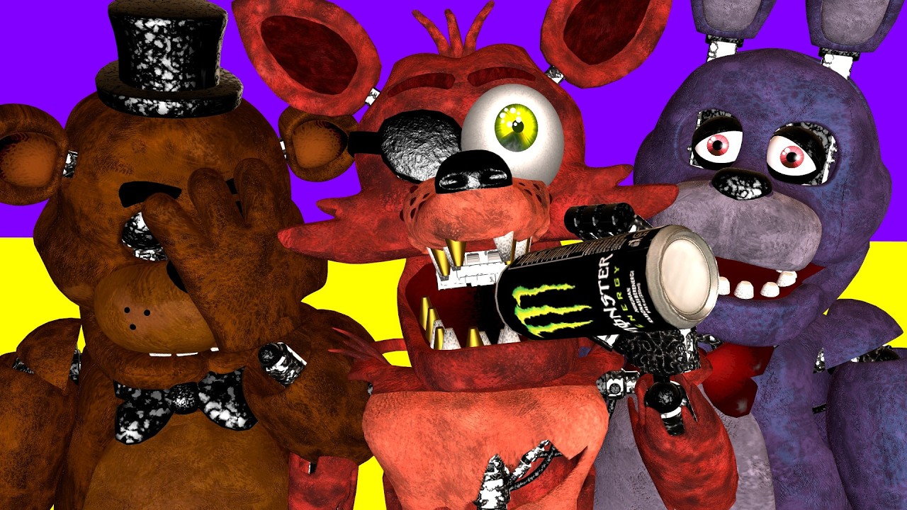 [GMOD FNAF] foxy drinks a energy drink (goes wrong)