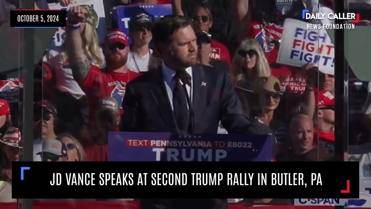 MUST SEE: JD Vance Speaks at Second Trump Rally in Butler, PA