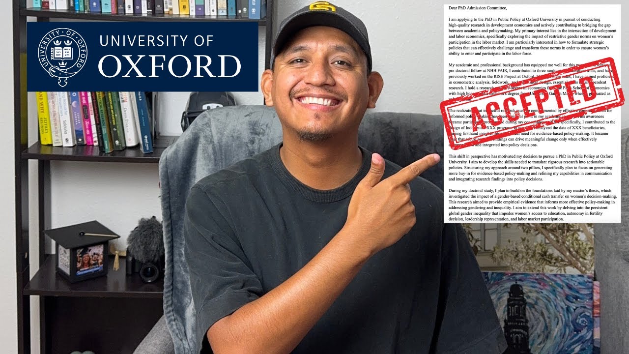 Reading a Successful Oxford PhD Statement of Purpose (Public Policy) | Grad School Insights + Tips