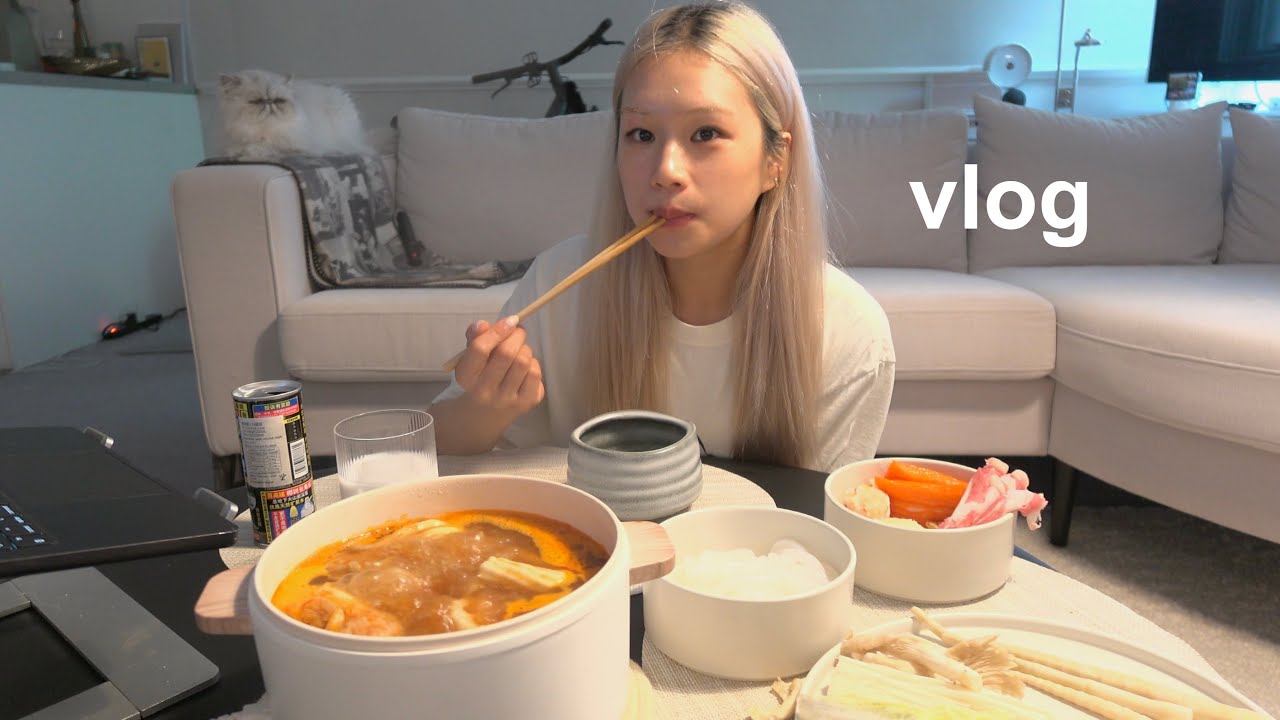 vlog | solo hotpot at home, therapy and routine