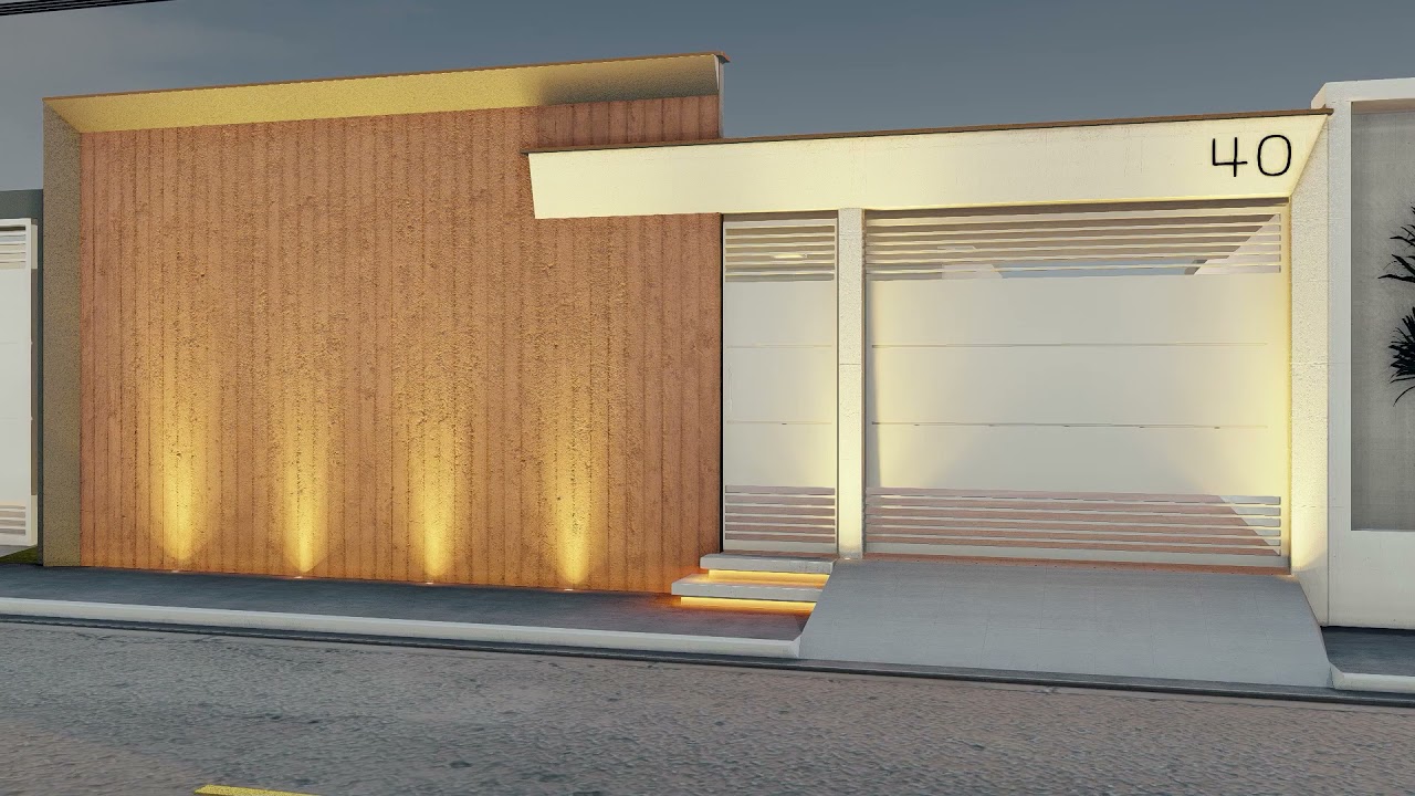 Projeto de reforma de fachada minimalista.