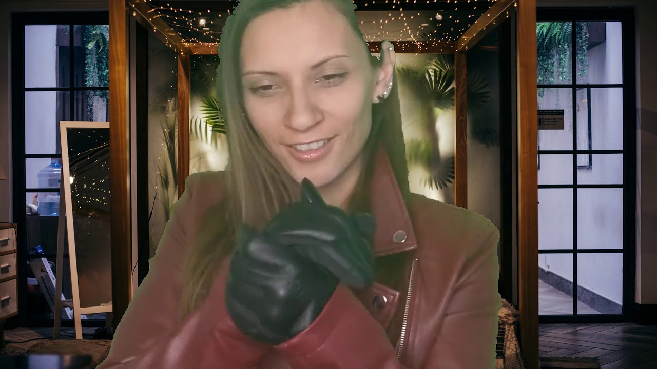 ASMR Leather Jacket and Leather Gloves