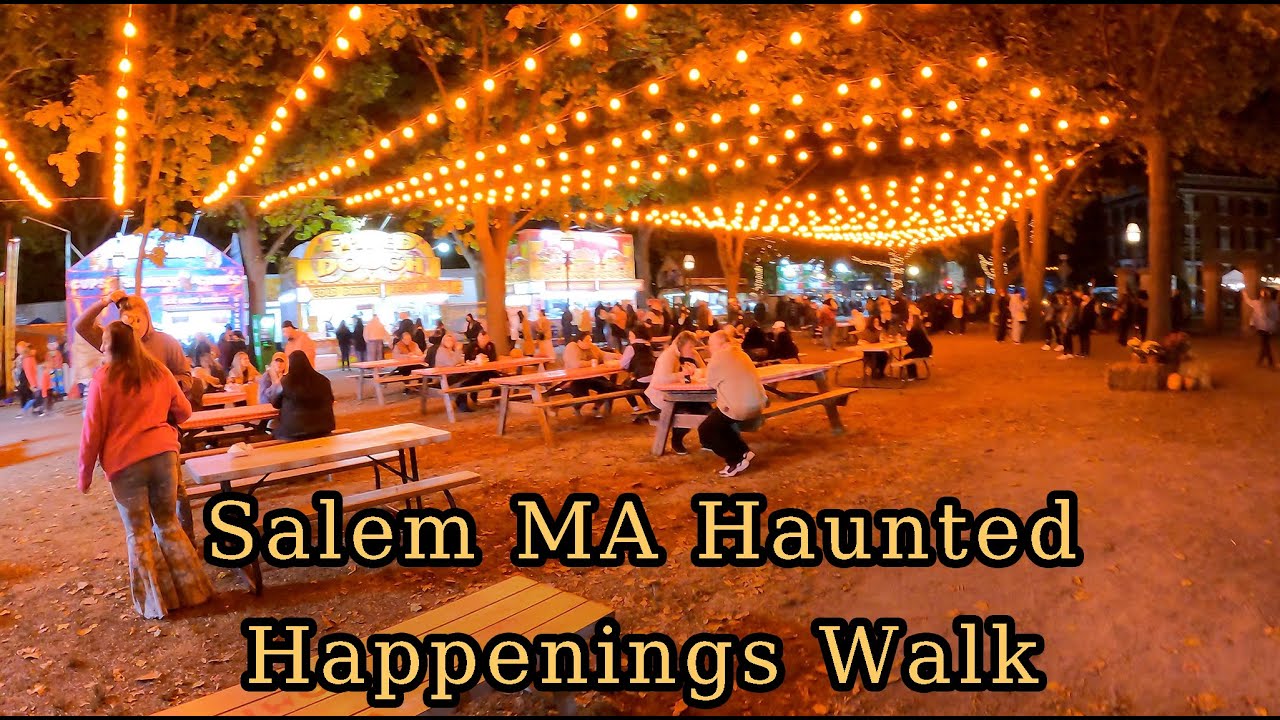 Walking Salem MA Haunted Happenings Halloween Month. Oct 18 2024. ASMR no commentary