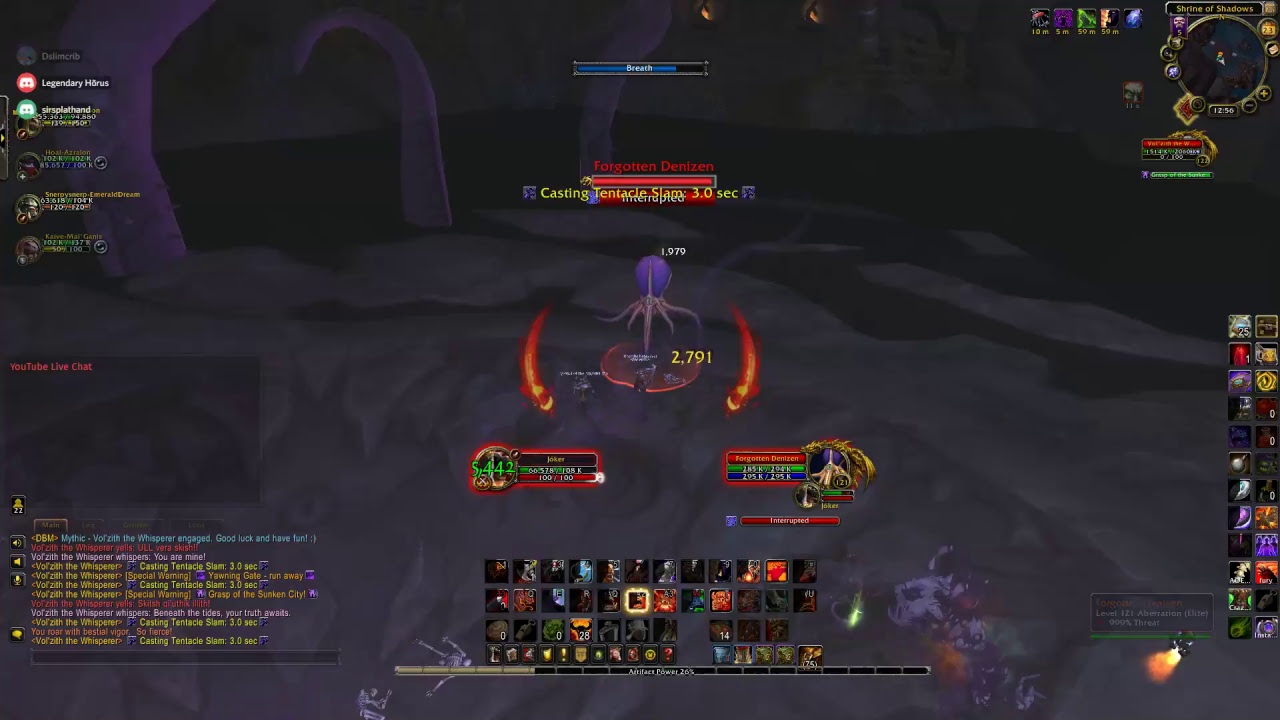 WoW BFA// Fury Warrior Gameplay// Mythic Shrine