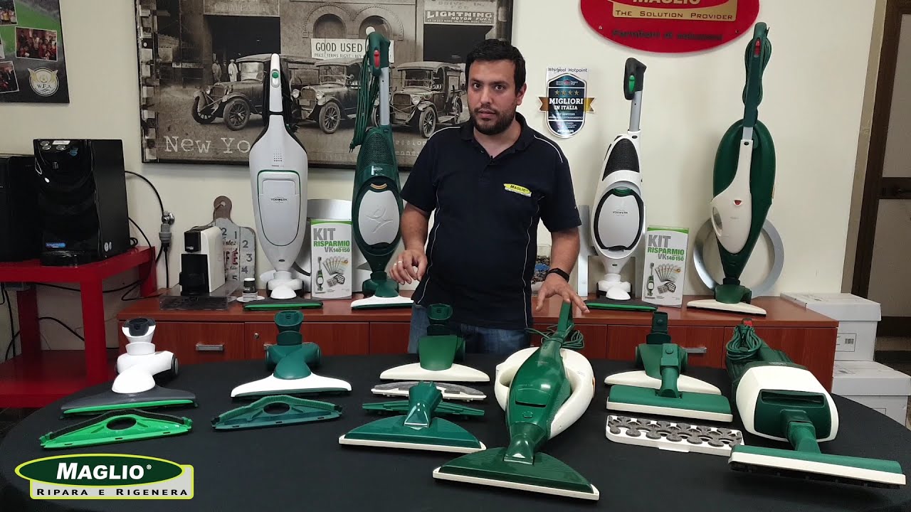 Vorwerk Folletto - Modifica spazzola vk120/121/122/130/131 più spiegazioni per altri modelli..