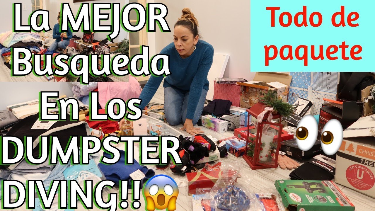 La MEJOR Busqueda En Los DUMPSTER DIVING😱TODO DE PAQUETE😲//Lo Que Tiran En USA🇺🇸