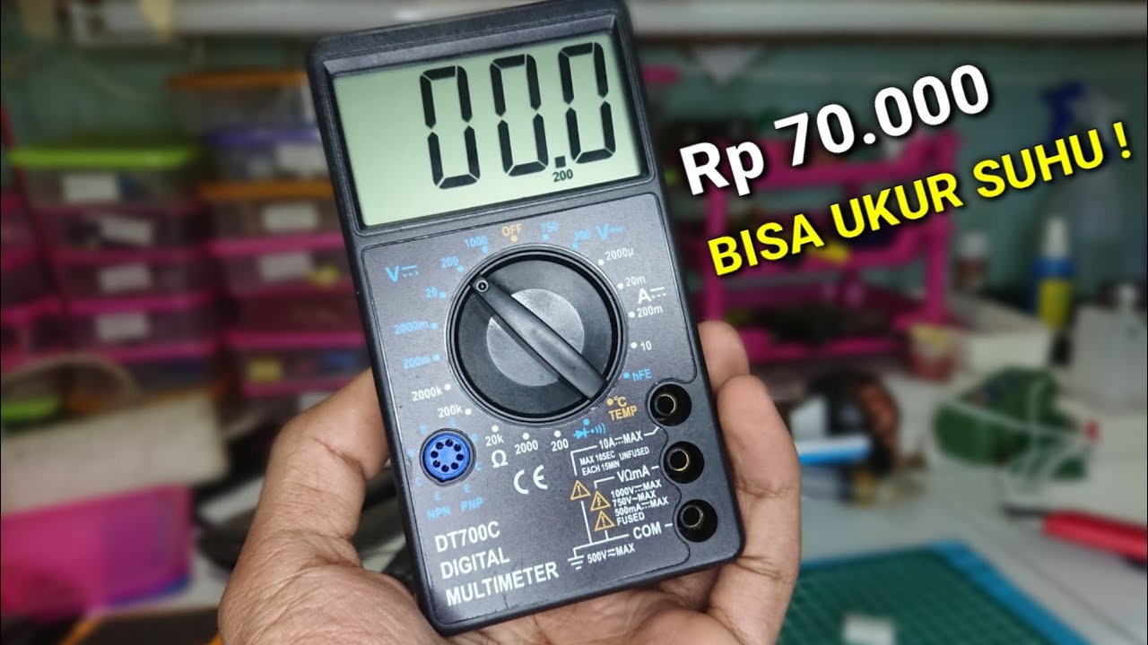 MULTITESTER MURAH, LAYAR LEBAR & BISA UKUR SUHU. DT700C