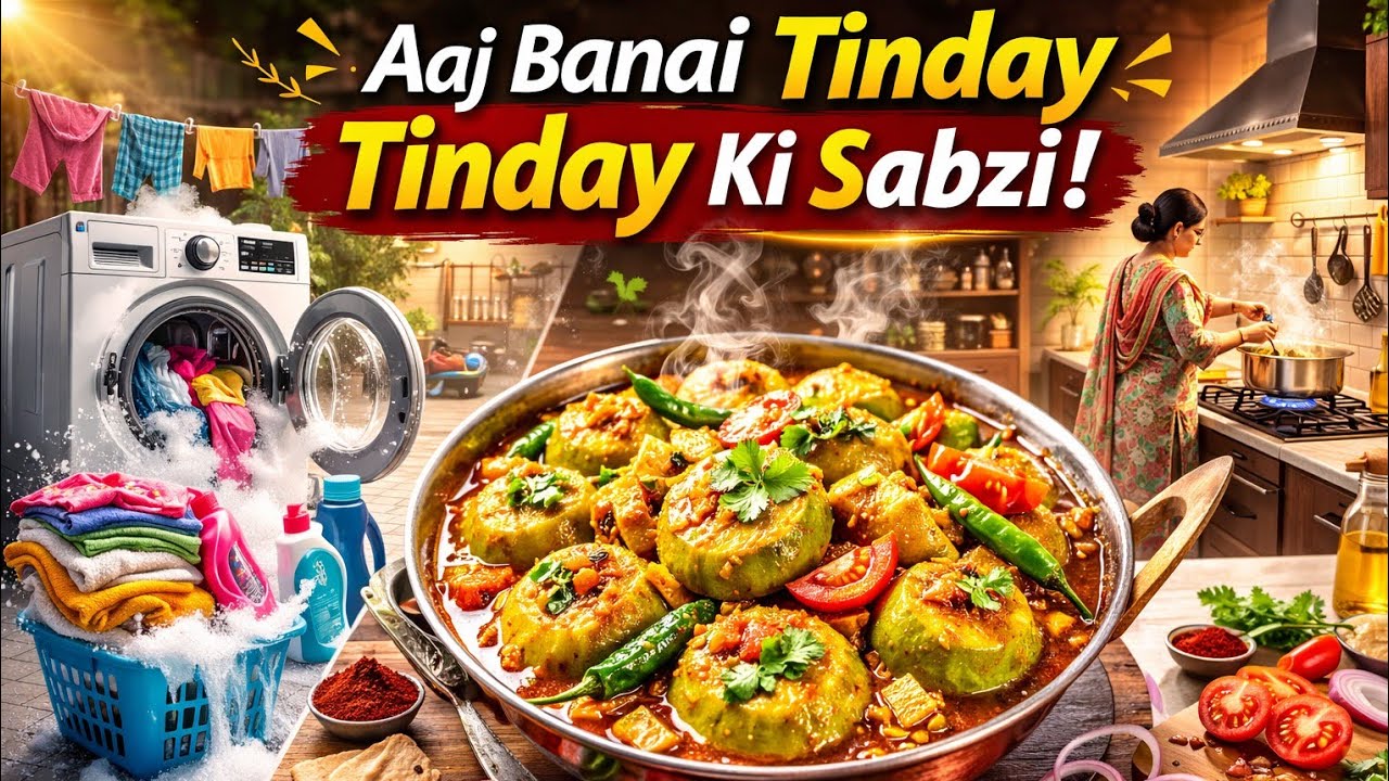 Aj Banai Tinday Ki Sabzi#Daily Routine#Simple Home Stories 🌸