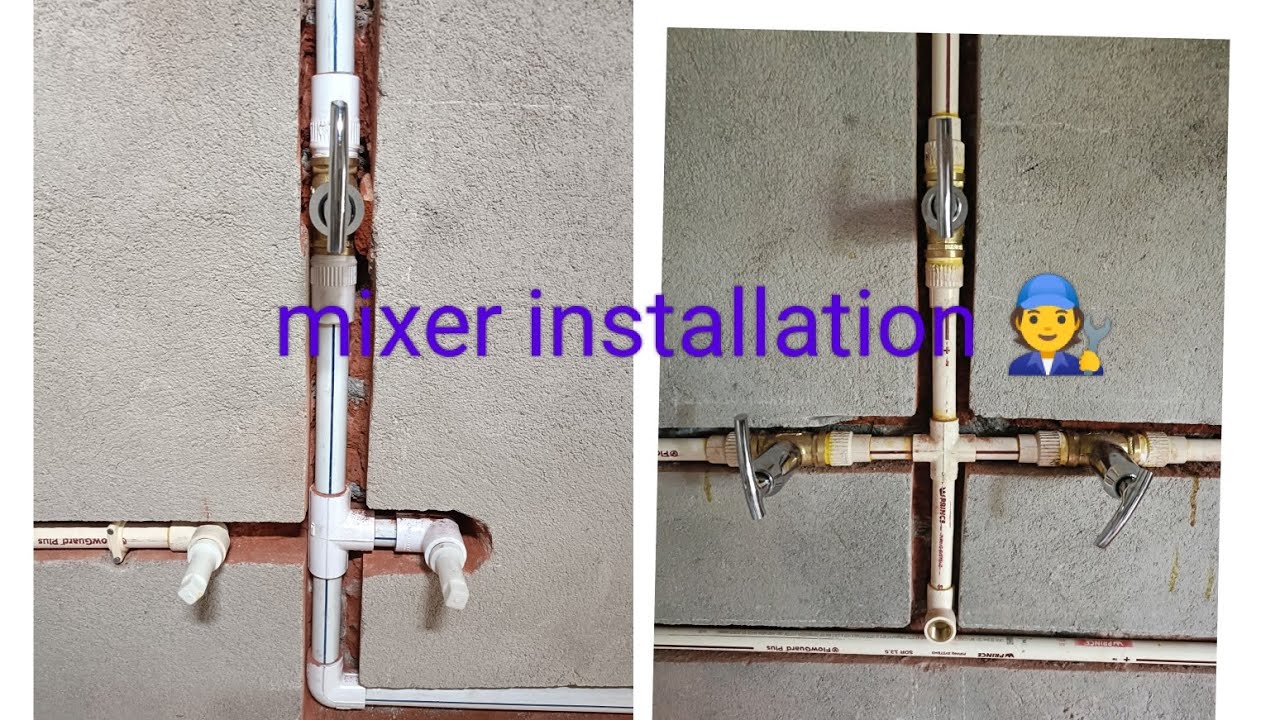  mixer installation 🧑‍🔧👍 full video 🧑‍🔧#plumbing #shortvideo #video #hardwork 