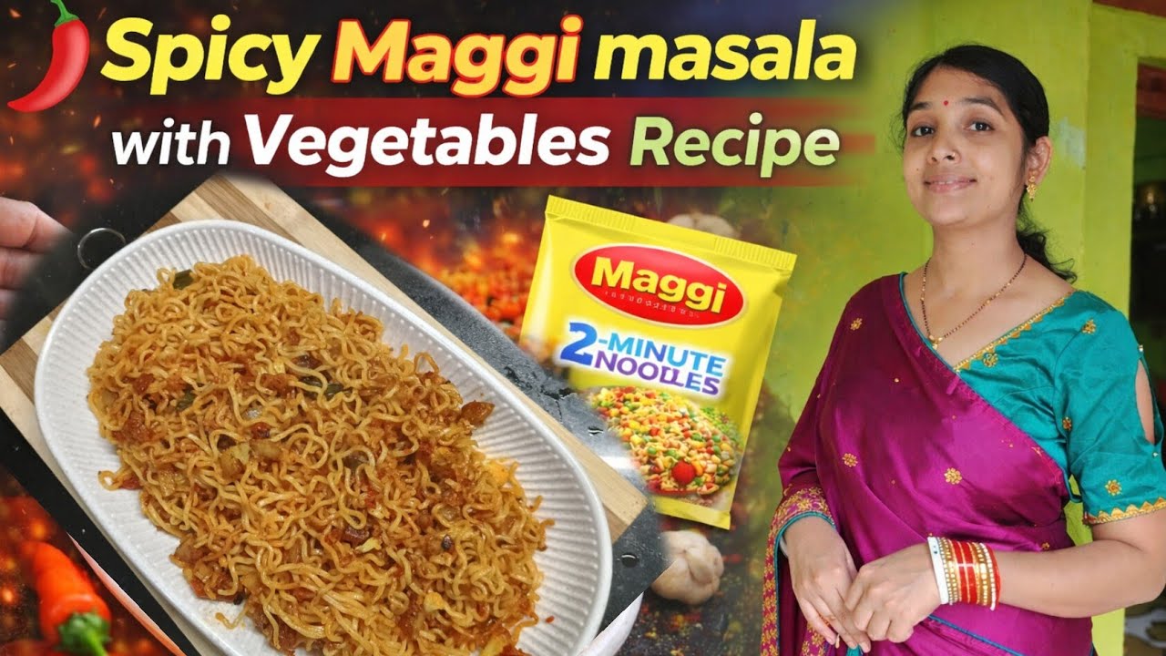 Spicy Maggi Masala with Vegetables Recipe | Easy Veg Maggi at 🏡#ytshorts #minivlog   #maggirecipe 🤤🏡