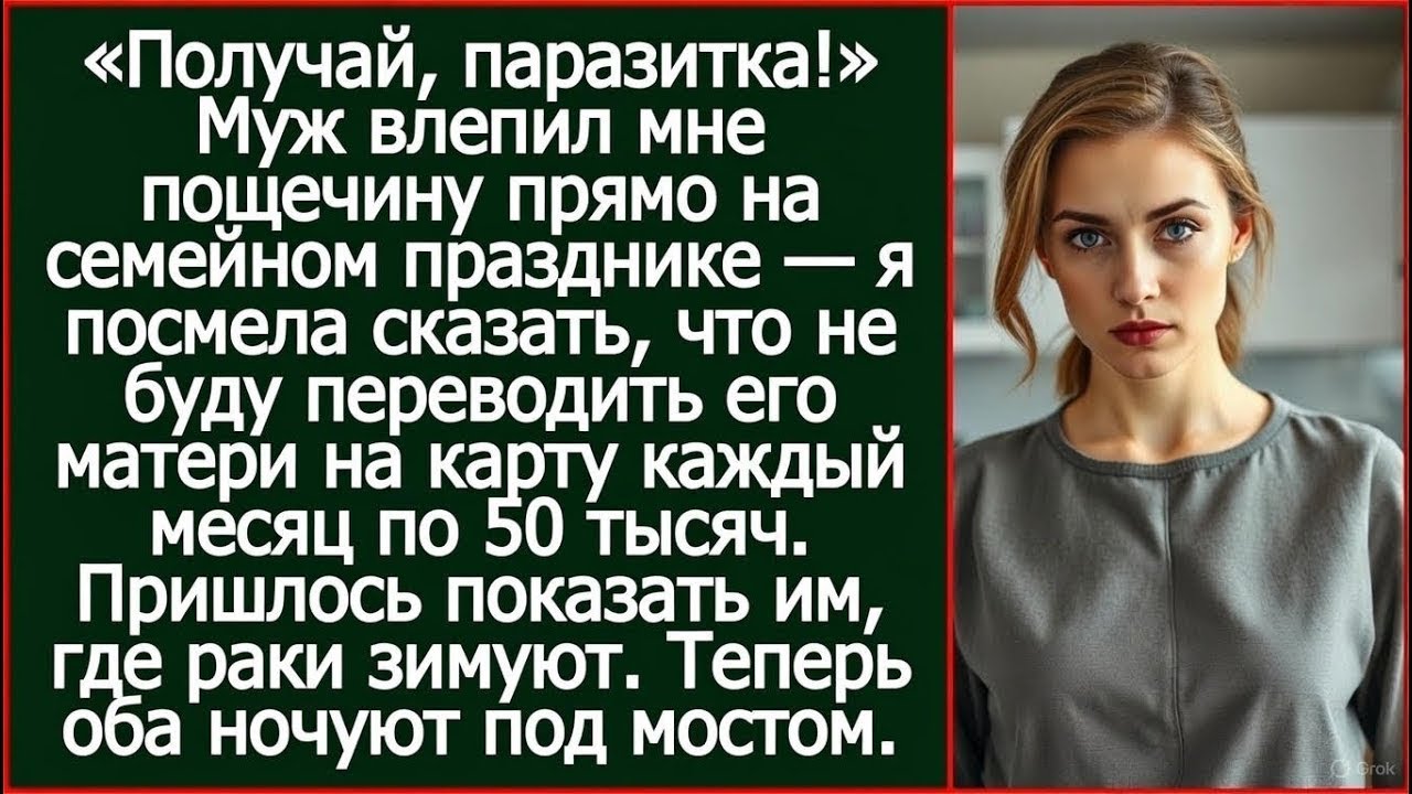 Муж дал мне пощечину, когда я заявила, что не стану ежемесячно переводить его матери 50 тысяч