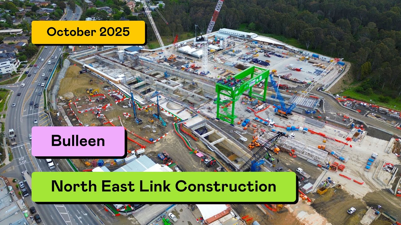 North East Link Construction - Bulleen, Manningham Road (October 2025)