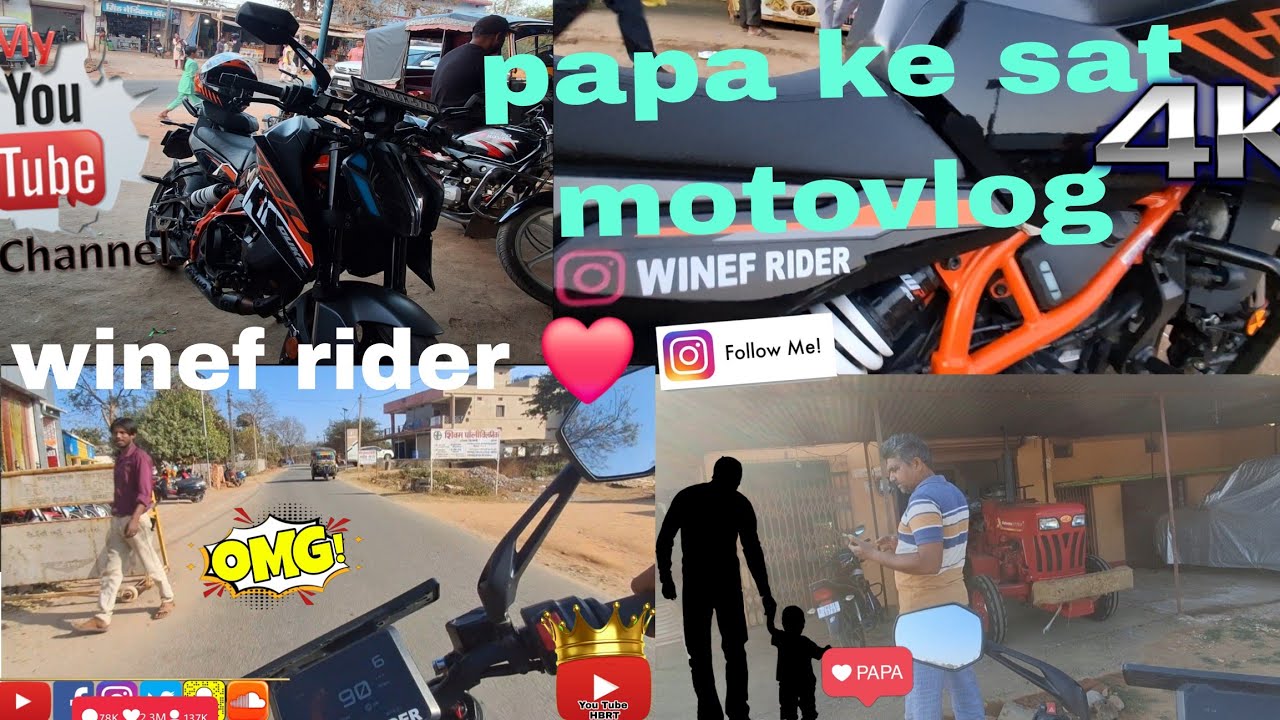 Papa😍💕 ke sath bike me motovlog🥰🥰❣️❣️#papa #motovlog #duke390 #viralvideo #winefrider #love papa 💞💕