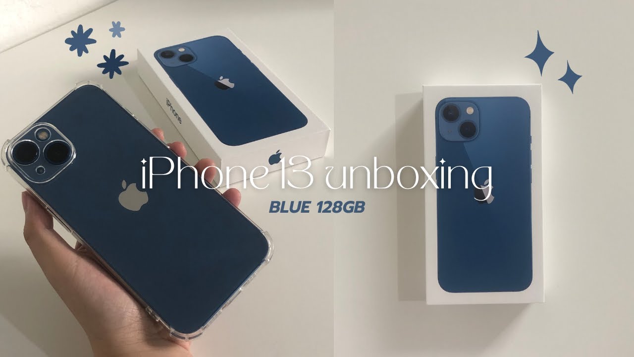 Распаковка iPhone 13 Blue 128gb  эстетично, круто 📱🐳