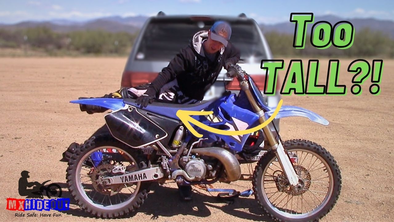 How Beginners Get On TALL 2-Stroke Dirt Bikes Without Falling