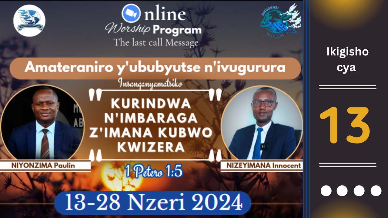 13. Icyumweru cy'Ububyutse n'Ivugurura ~ 14-28/09/2024