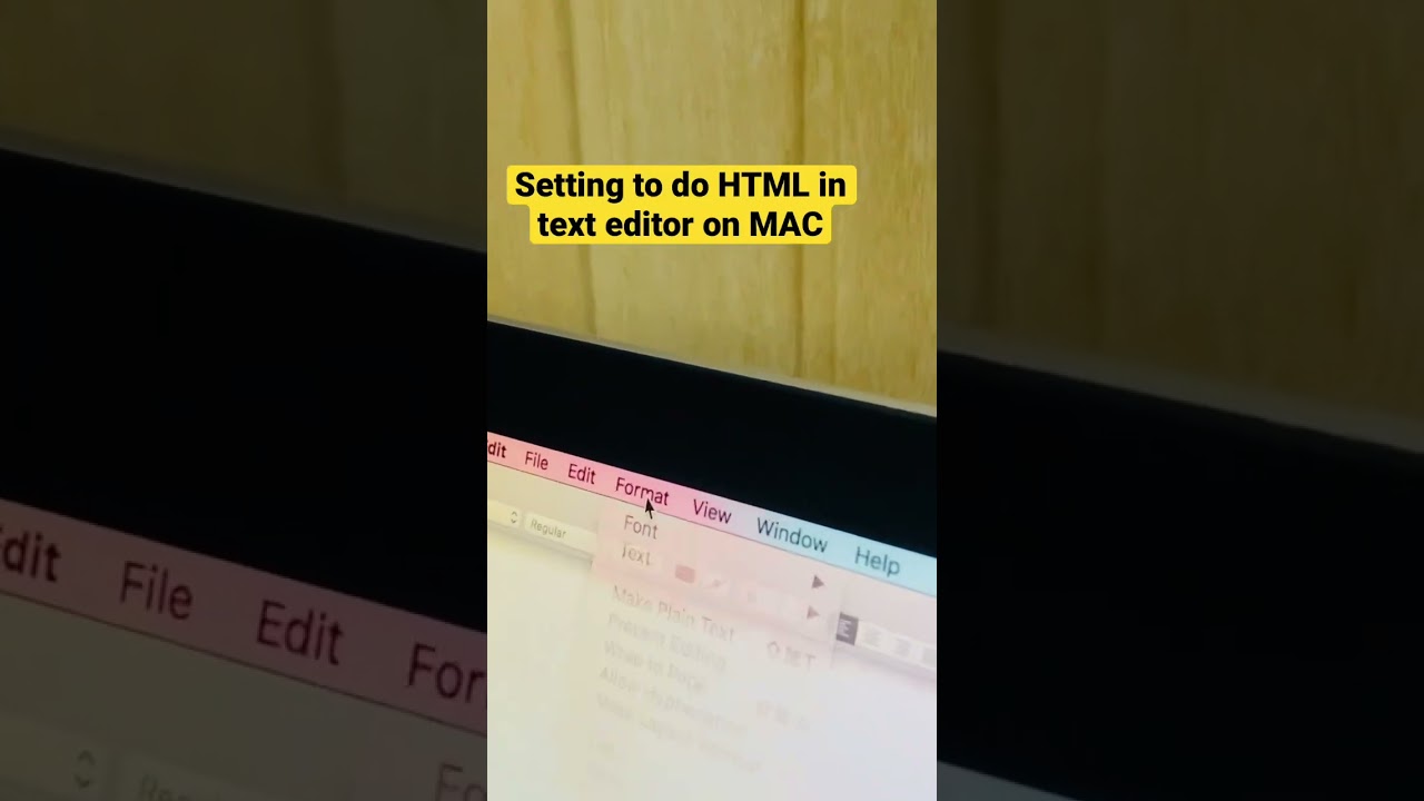 How to do HTML in Mac