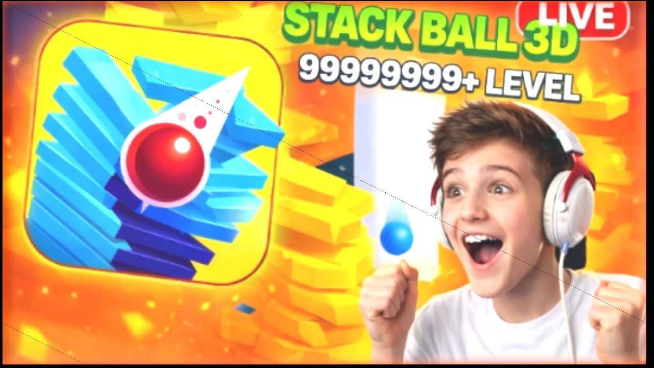 Stack Ball Live 🎮🔴 New Level Unlock #live #shortslive #stackball