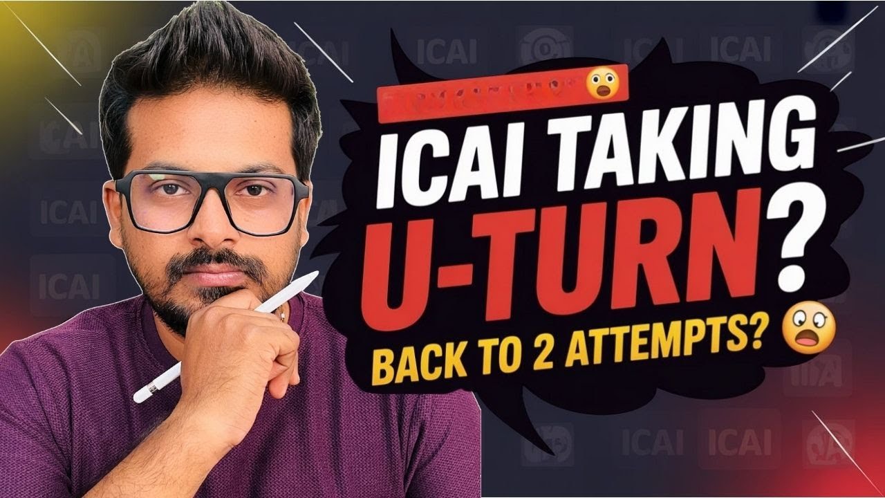 🚨&ldquo;CA Exams: Back to 2 Attempts a Year?&rdquo;  🤔Will ICAI do this? 😳&rdquo; #cainterexam #incometax