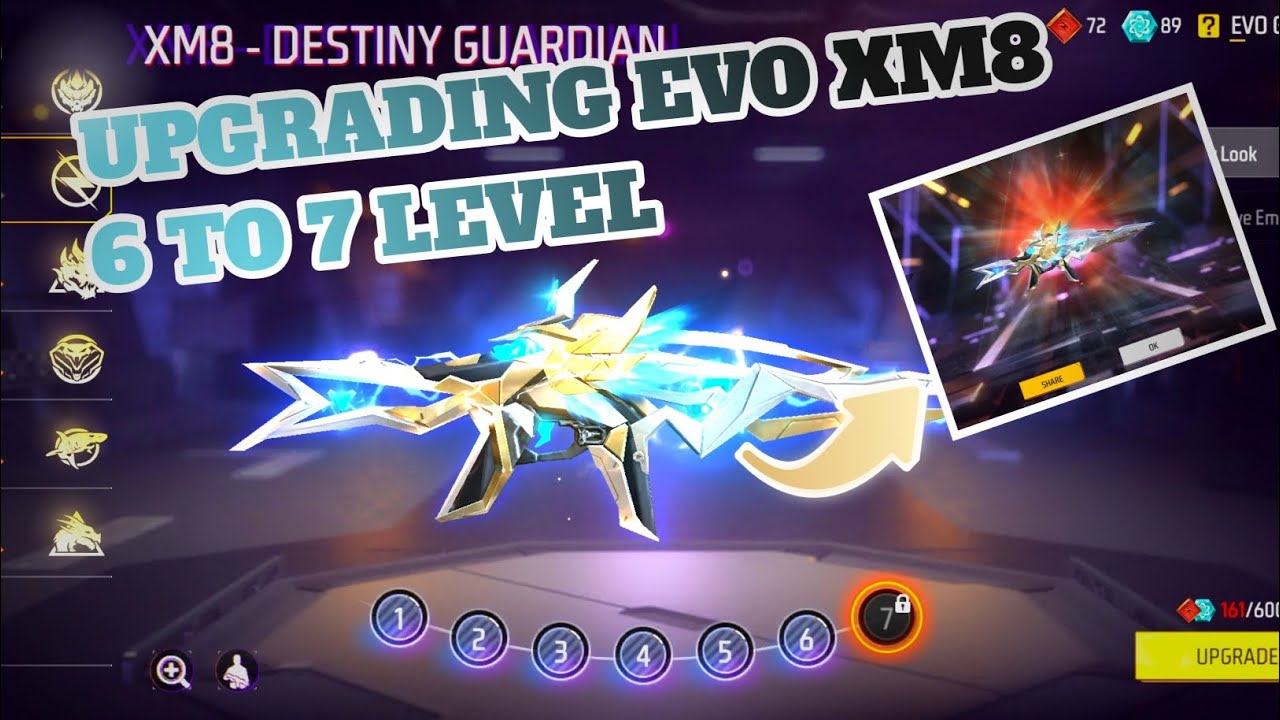UPGRADING EVO XM8 TO MAX LEVEL | FREE FIRE