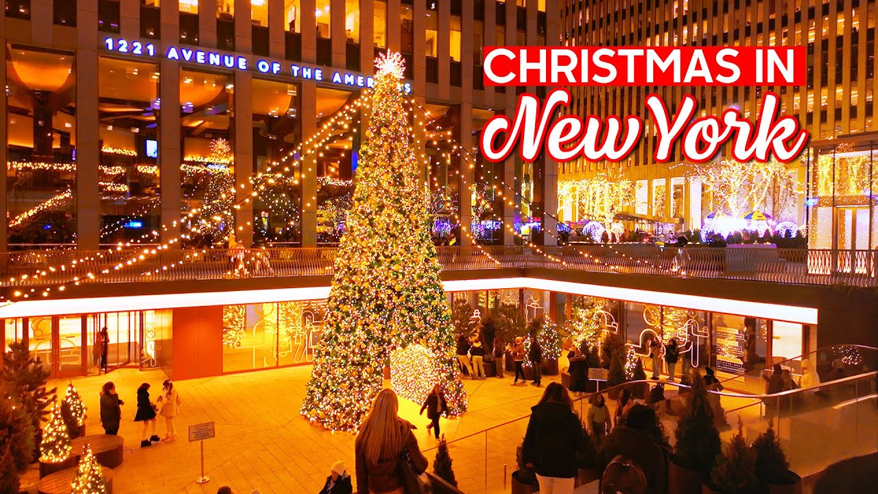 NEW YORK Christmas Walk 🎄 Holiday Season in Manhattan 🌟 Walking Tour 4K