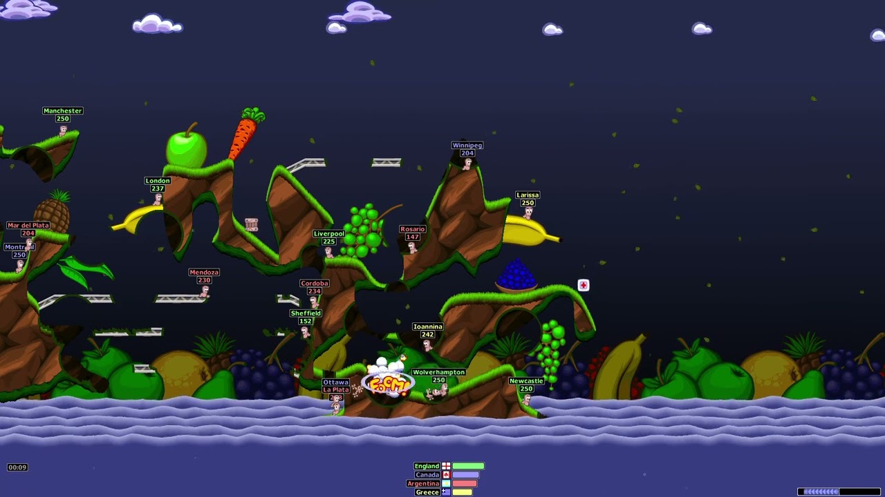 Worms Armageddon | Argentina, England, Canada, Greece (Chaos, Game 7)