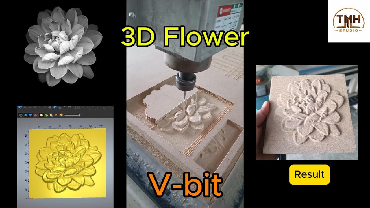 How to Create 3D Flower Relief in ArtCAM | Full CNC Carving Process