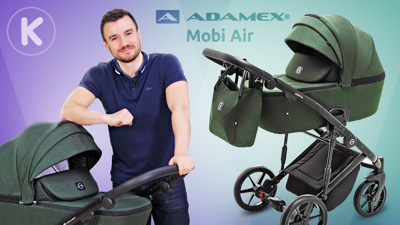 Adamex Mobi Air - коляска с ТЕРМО люлькой. Коляска новинка 2022 Адамекс Моби Термо