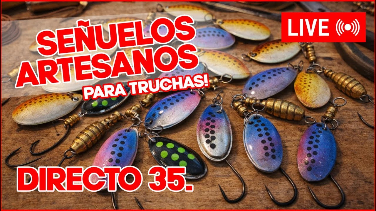 Te enseño a crear TUS PROPIOS SEÑUELOS para la pesca! 🔴 LIVE con Cucharillas ARTESANAS