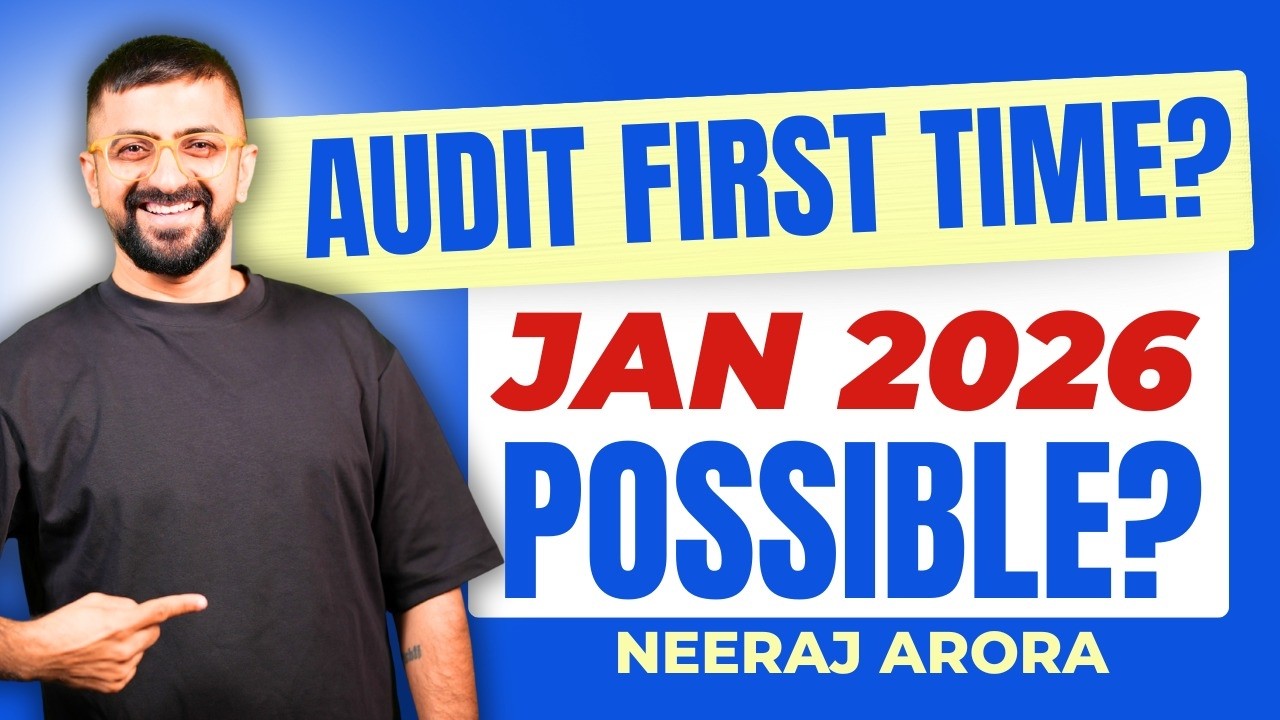 CA Inter Audit Strategy That Works | 30 Days Audit Plan for January 2026 Exams | Neeraj Arora
