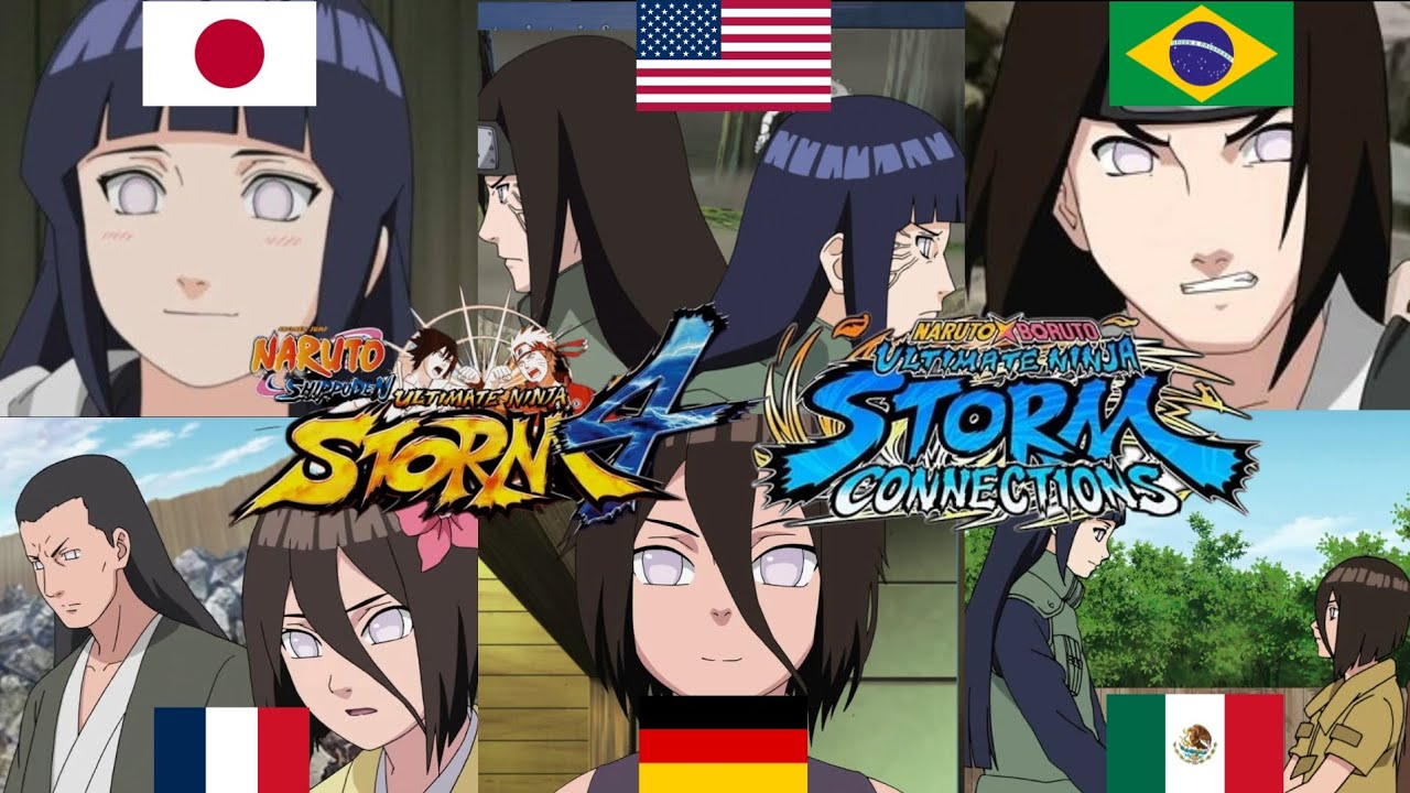 Comparación de doblaje Naruto Storm Connections(Jap,Ing,Bra,Fra,Ale,Lat)+Storm4 (En Equipo)