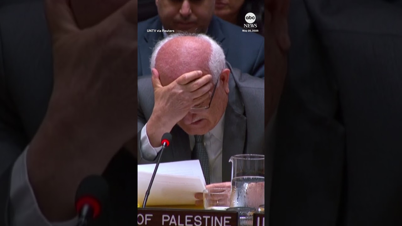 Palestinian ambassador to the United Nations overcome with emotion