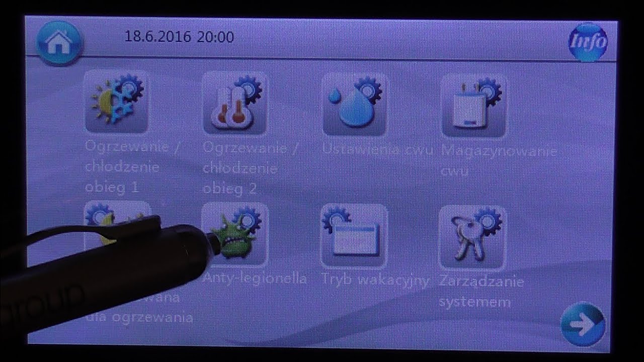 anty-legionella instrukcja obsługi sterownika pompy ciepła Gorenje eco inverter