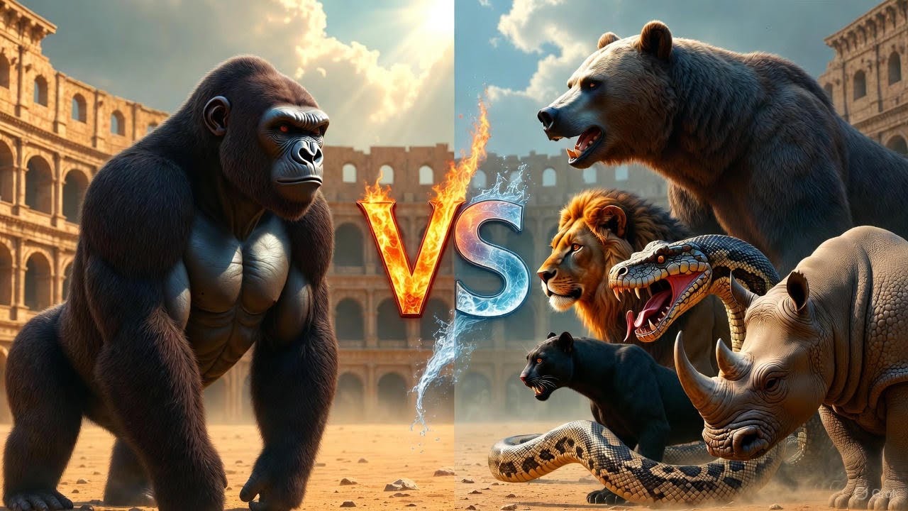 Gorilla Captured and Forced to Fight in Ancient Rome &ndash; The Ultimate Arena Battle!