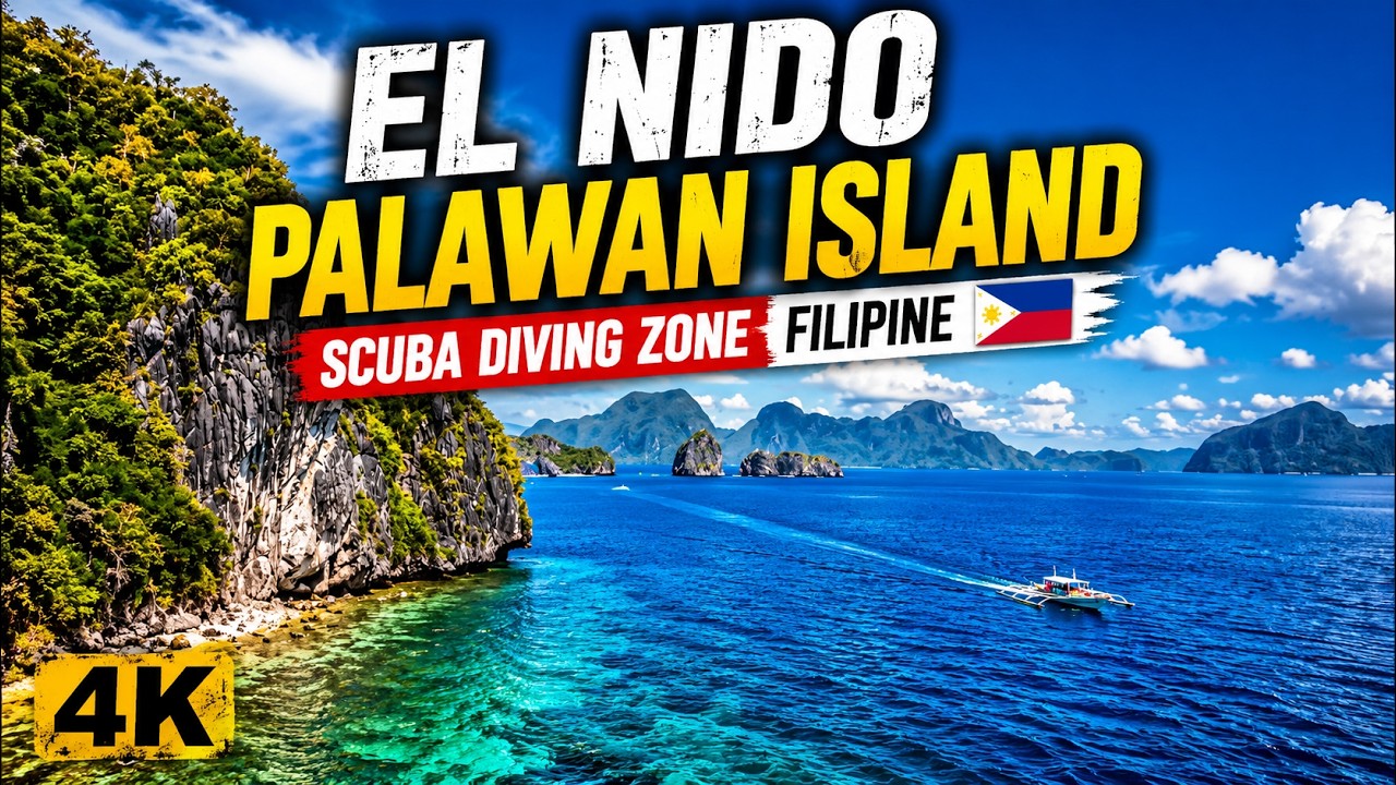 4k EL NIDO PALAWAN ISLAND Scuba Diving ZONE FILIPINE