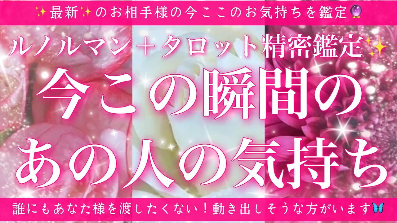 【最新✨恋愛💖】今この瞬間のあの人のあなた様へのお気持ち🔮🦋ルノルマンカードとタロットカードの併せ読みでズバリ鑑定します✨