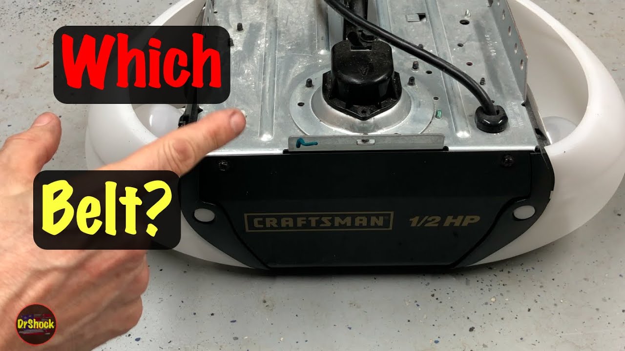 Craftsman Belt Drive Garage Door Opener Drive Belt Identification, Selection, & Replacement