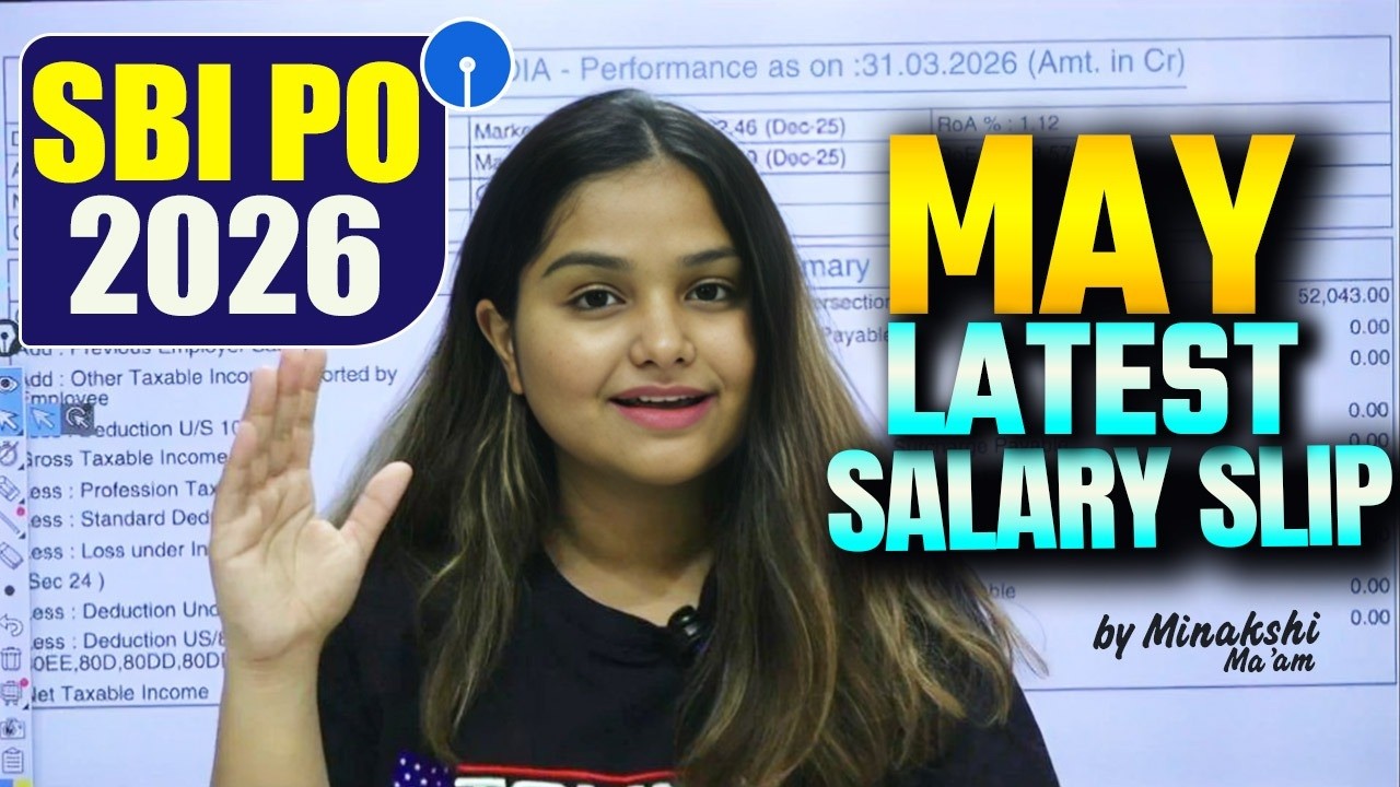 SBI PO 2026 (May) Latest Salary Slip | Gross vs In-Hand Salary | Complete Details by Minakshi Ma'am