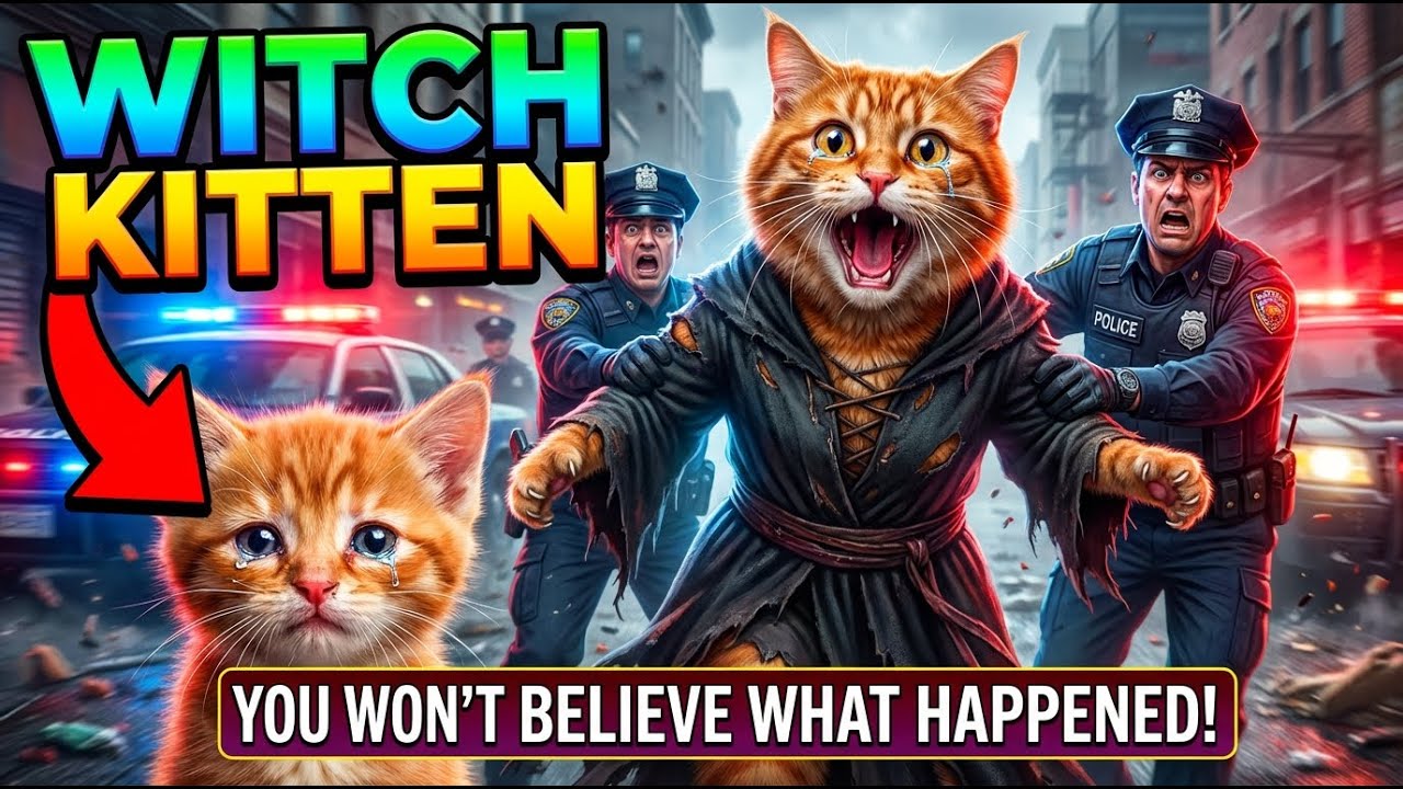 😽Kitten Turns Into a Terrifying Witch in an Accident and is  👮 Arrested by the Police 👮‍♀️