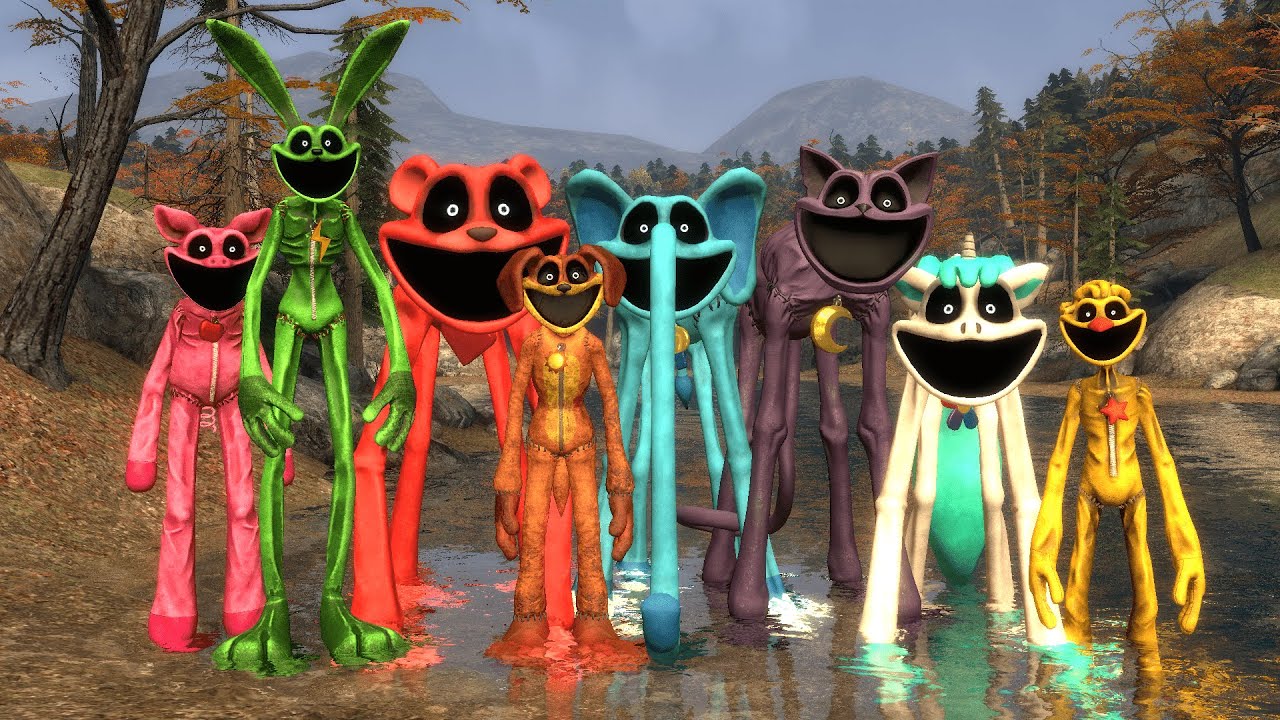 Surviving All Big Smiling Critters Chase, Poppy Playtime | Garry's Mod