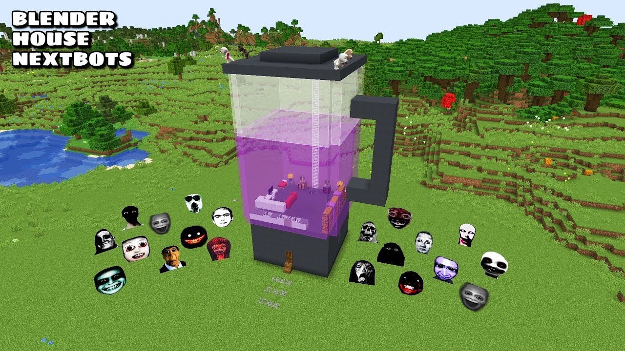 SURVIVAL BLENDER HOUSE WITH 100 NEXTBOTS hindi in Minecraft - Gameplay - Coffin Meme