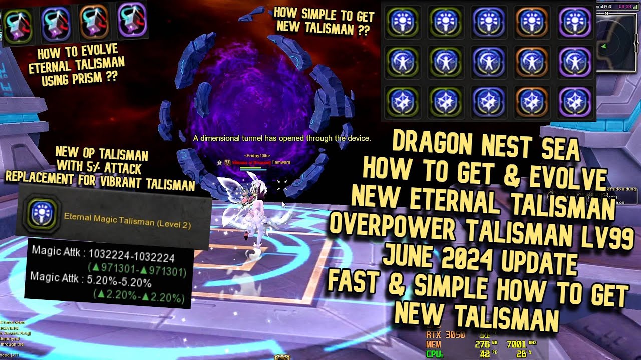 How To Get & Evolve Eternal Talisman in DN SEA June 2024 Update ? Whole Process Details New Talisman