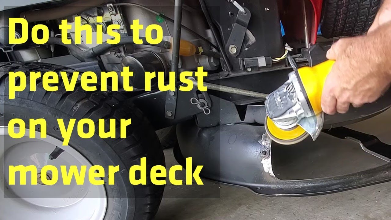 Lawn mower deck rust prevention