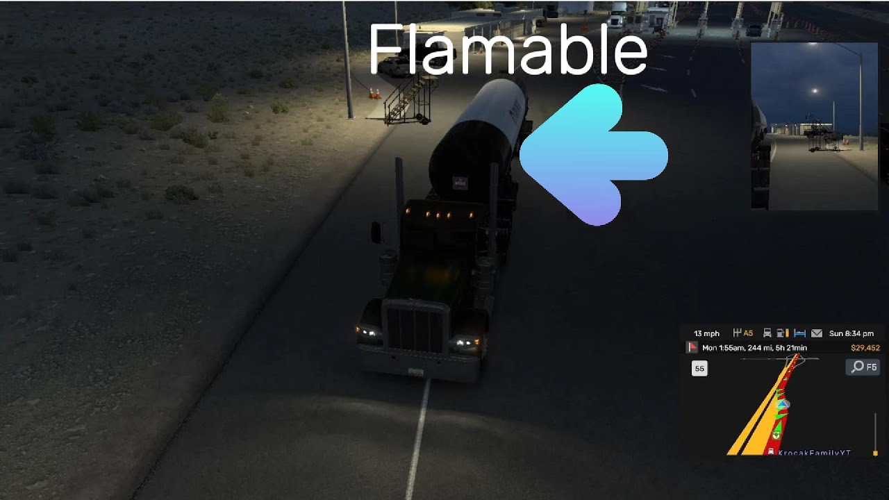Hauling Flammable Gas in American Trucking Simulator!