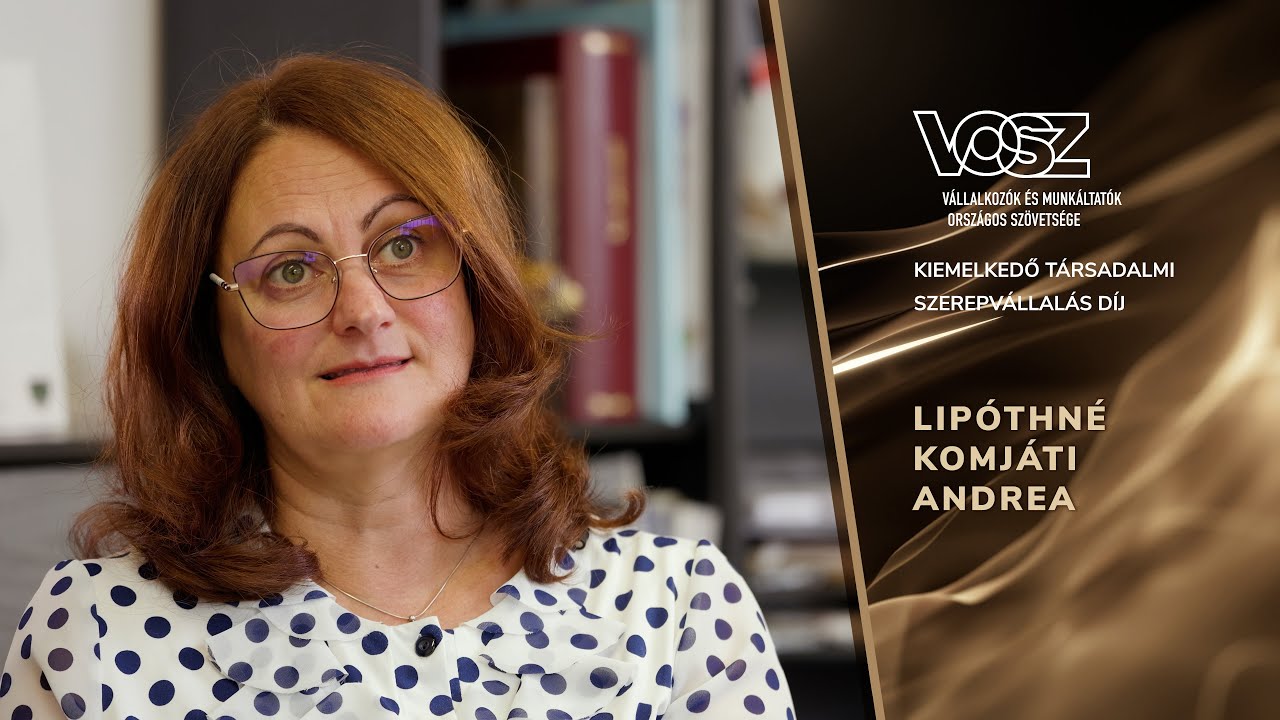 Lipóthné Komjáti Andrea - Kiemelkedő Társadalmi Szerepvállalásért Díj 2025 - VOSZ Bács-Kiskun