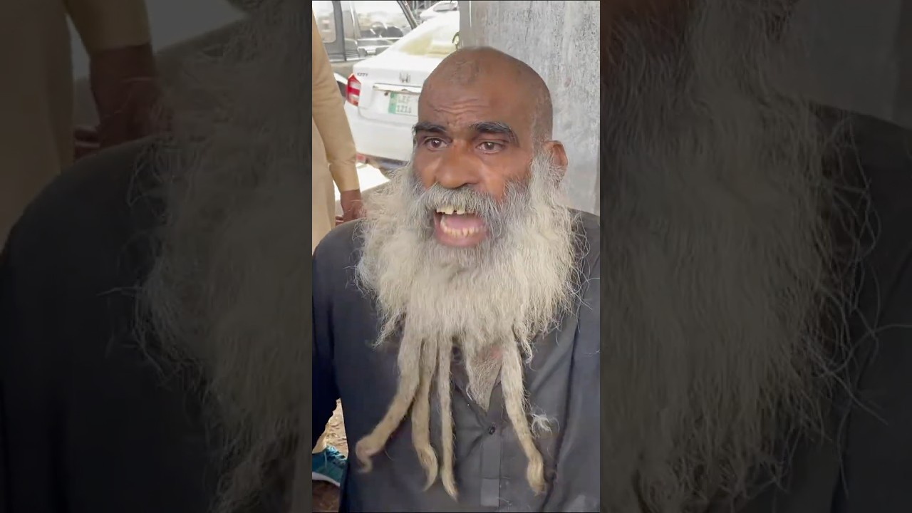 Homeless Man,ve very long Beard Trimming