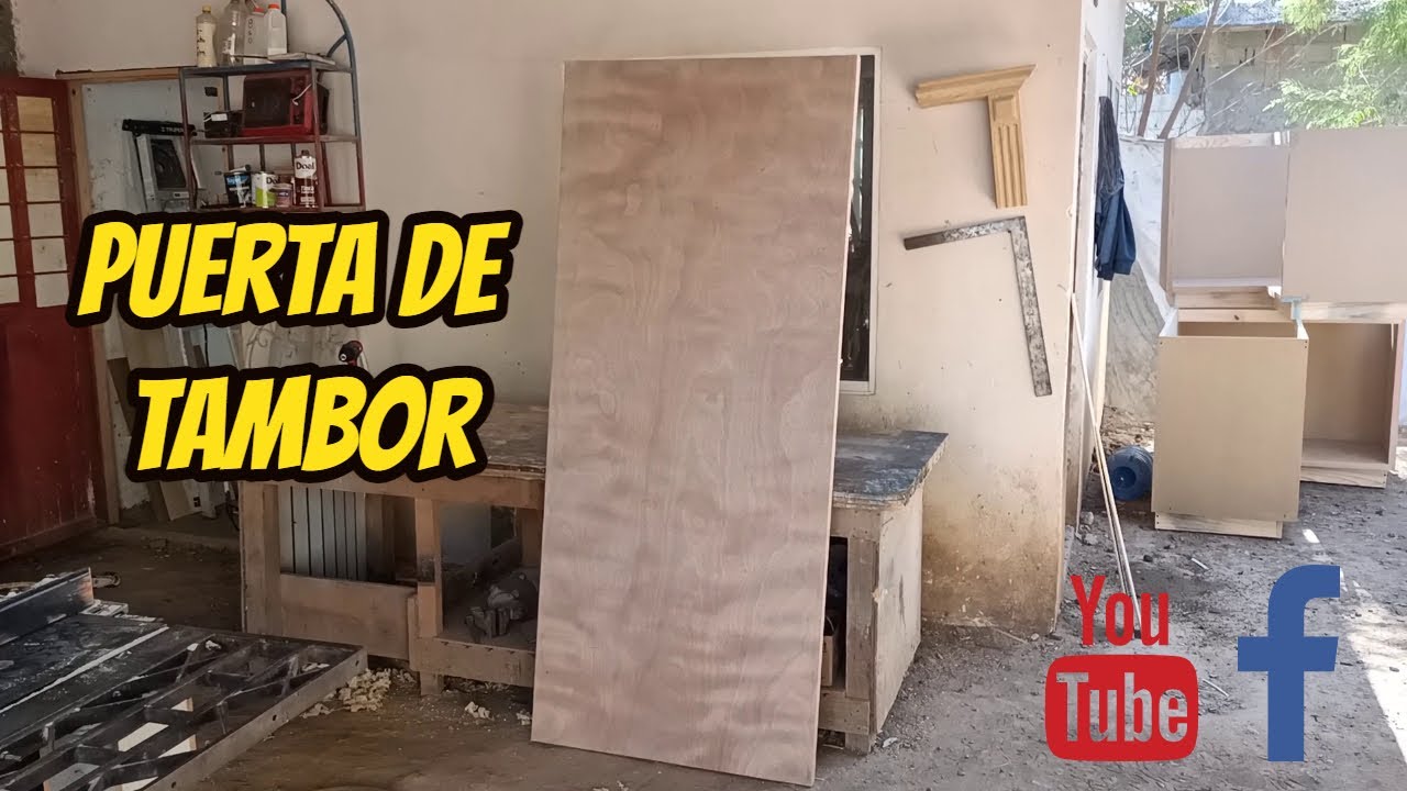 Como hacer puerta de tambor / How to make a drum door