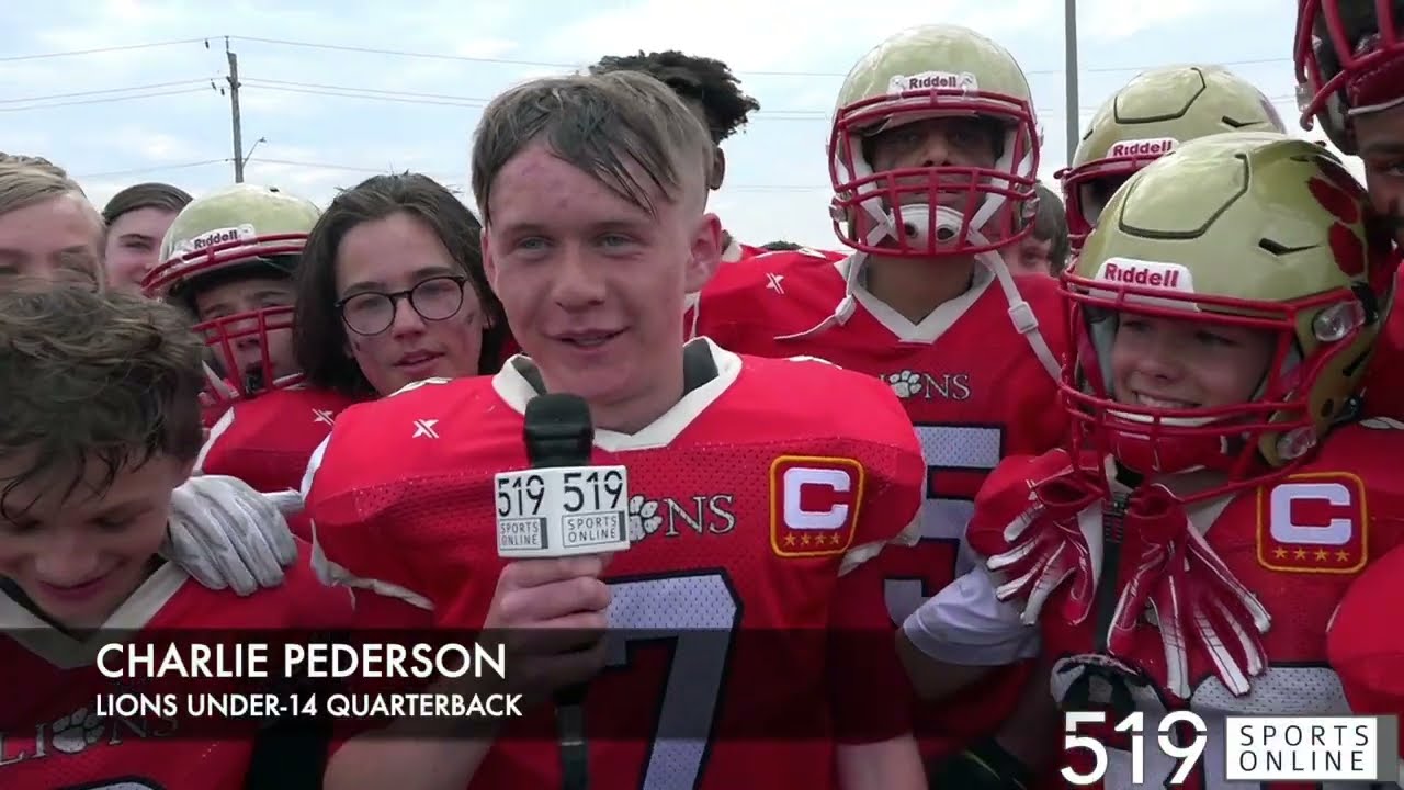 Charlie Pederson post game interview after the U14 Lions defeat the Predators