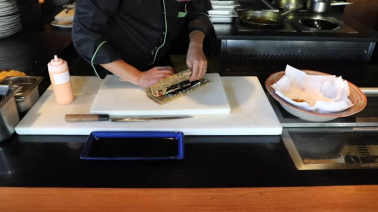 Thai Spider Roll Maki preparation at Namu (W hotel Koh Samui, Thailand) by Chef Teerapat Kaewphirom​