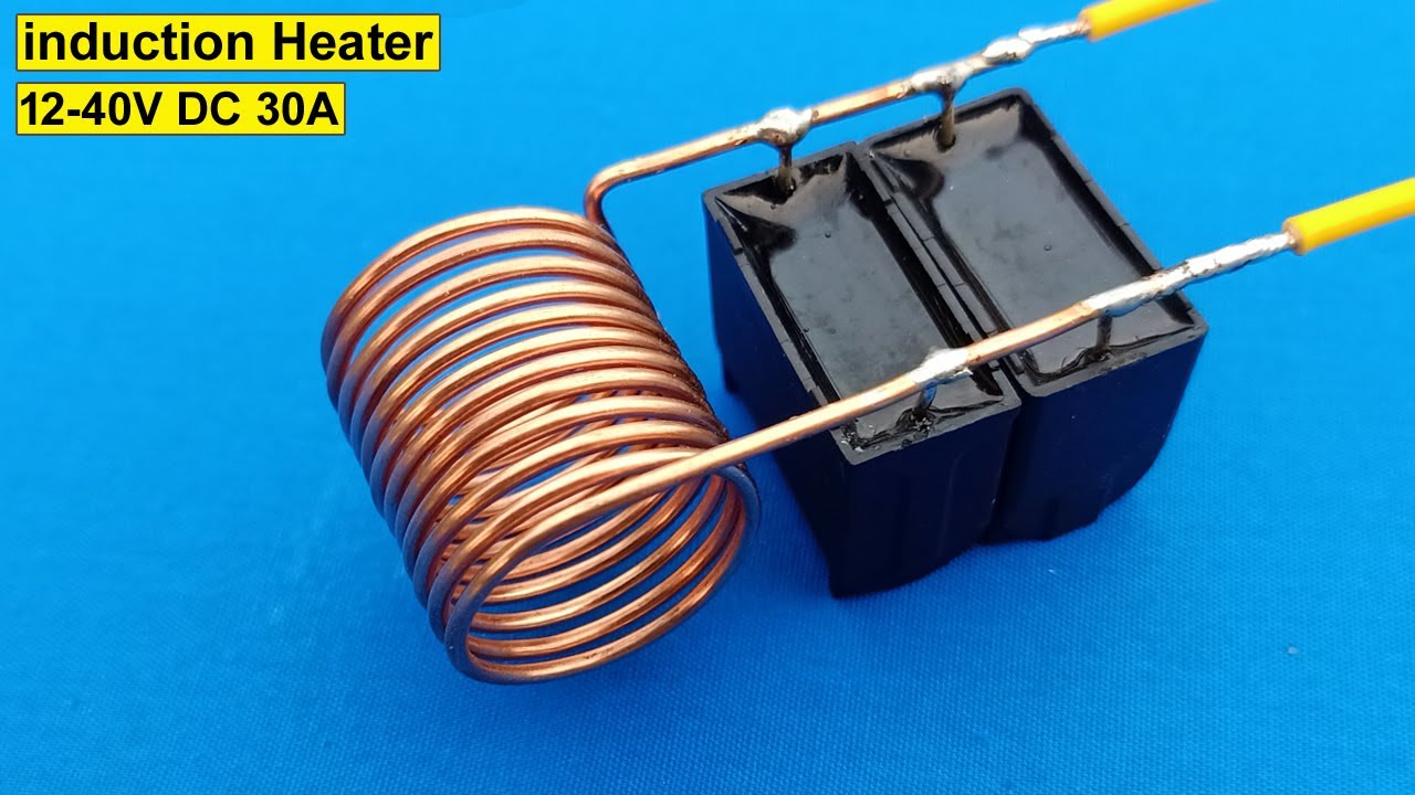 How to Make Power induction Heater 1000W // Using IRFz44n x 2, 12V DC 40A Supply